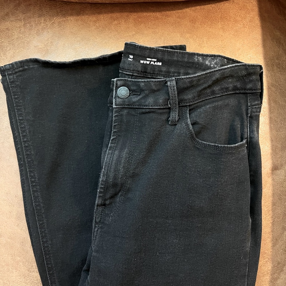 Old Navy black denim NWOT WOW Flare